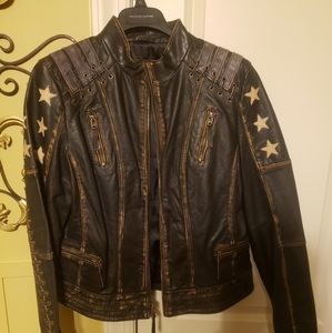 New With Tags! XL Real Leather Motorcycle Jacket